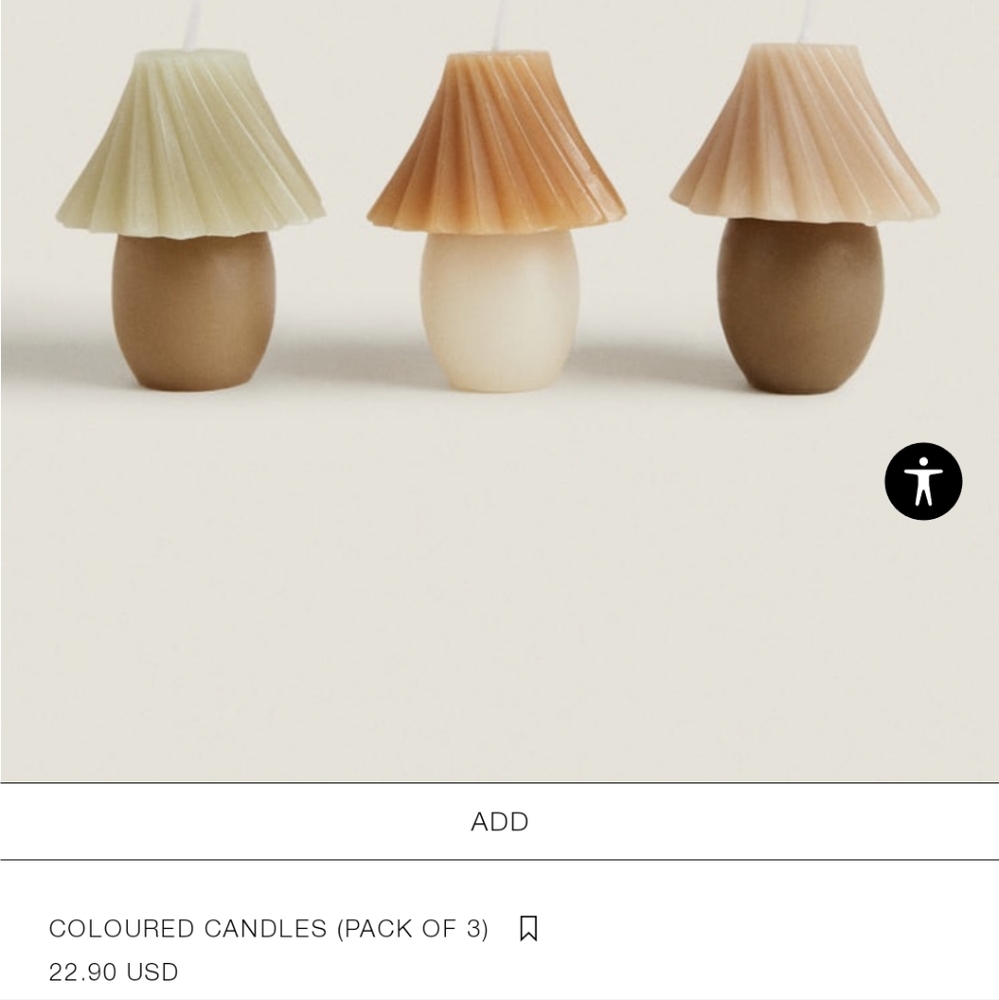Zara mini candles